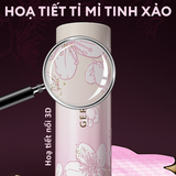  Ly Giữ Nhiệt Cao Cấp GERM BST Hoa Anh Đào - Màu Hồng Trắng 300ml - Inox 316L Nguyên Khối 