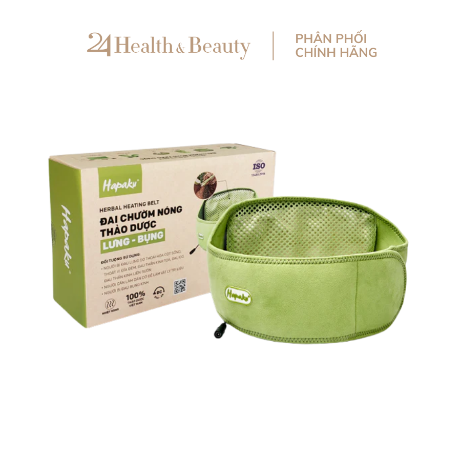  Đai Chườm Nóng Thảo Dược Lưng Bụng Hapaku - Làm Nóng Bằng Điện 