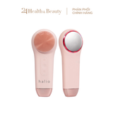  Máy Rửa Mặt Massage Tích Hợp Liệu Pháp Ánh Sáng và Nhiệt Halio Multi-task Cleansing & Massaging Device with Red Blue Light Therapy 5 in 1 - Peach Fuzz 