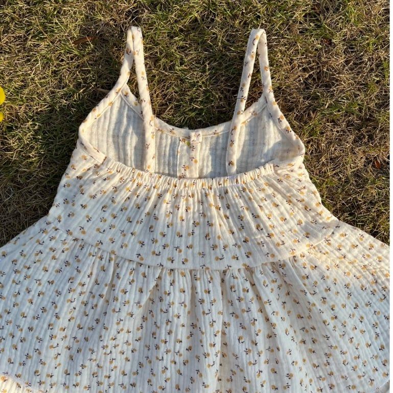  Bộ hai dây bé gái mặc hè xô muslin Áo Lá Homewear A121, đồ bộ hè bé gái quần đùi xô đũi babydoll dễ thương 