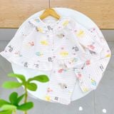  Pizama bé gái dài tay xô cotton Áo Lá Homewear A199, bộ đồ dài tay cho bé babydoll mặc ngủ bốn mùa 