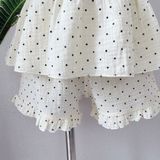  Bộ hai dây bé gái mặc hè xô muslin Áo Lá Homewear A121, đồ bộ hè bé gái quần đùi xô đũi babydoll dễ thương 