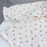  Pijama bé gái xô muslin Áo Lá Homewear A174, đồ bộ dài tay bé gái mặc ngủ bốn mùa thoáng mát 