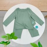  Bộ dài tay cho bé 95% sợi sồi Modal Áo Lá Homewear A221, pizama bé trai gái bốn mùa mát lạnh mềm mướt 