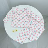  Đồ ngủ dài tay cho bé thun cotton dày dặn Áo Lá Homewear A196, bộ ngủ cotton cho bé nằm điều hòa thấm hút cao 