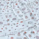  Bộ ngủ bé gái thun lụa mềm mát Áo Lá Homewear A210, đồ ngủ tay ngắn quần dài bé gái 