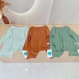  Bộ dài tay cho bé 95% sợi sồi Modal Áo Lá Homewear A221, pizama bé trai gái bốn mùa mát lạnh mềm mướt 