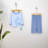  Đồ dài tay cho bé thun modal sợi sồi Áo Lá Homewear A178, pizama cho bé mặc ngủ sợi tự nhiên mềm mướt mát lạnh 