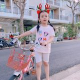  Bộ lửng bé gái thun cotton áo rộng quần legging cá tính, đồ bộ bé gái dễ thương NNB007 