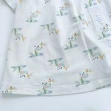  Bộ ngủ bé gái thun lụa mềm mát Áo Lá Homewear A210, đồ ngủ tay ngắn quần dài bé gái 