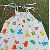  Váy hai dây bé gái mặc hè cotton mềm mát Áo Lá Homewear A141, váy hè cho bé gái babydoll maxi du lịch 