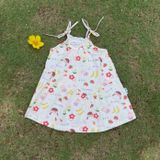  Váy hai dây bé gái mặc hè cotton mềm mát Áo Lá Homewear A141, váy hè cho bé gái babydoll maxi du lịch 