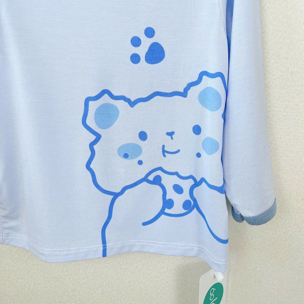  Đồ dài tay cho bé thun modal sợi sồi Áo Lá Homewear A178, pizama cho bé mặc ngủ sợi tự nhiên mềm mướt mát lạnh 