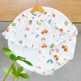  Pizama bé gái dài tay xô cotton Áo Lá Homewear A199, bộ đồ dài tay cho bé babydoll mặc ngủ bốn mùa 