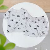  Bộ đùi bé trai Tencel Lycra mỏng mát lạnh Lá Homewear A268, bộ cộc tay cho bé mặc hè hình khủng long gấu trúc phi hành 