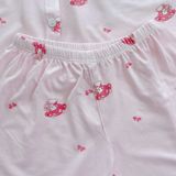  Bộ hè bé gái Tencel Lycra mỏng mát lạnh Lá Homewear A267, bộ cộc tay cho bé quần đùi babydoll kuromi melody 