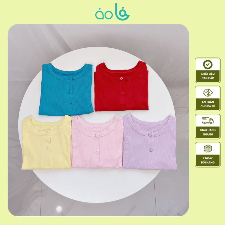  Bộ ngủ cho bé tay lỡ quần dài vải thun tăm Áo Lá Homewear A155, pijama cho bé trai và gái mặc ngủ bốn mùa siêu mềm mát 