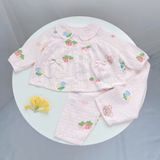  Pizama bé gái xô cotton Áo Lá Homewear A202, đồ dài tay bé gái babydoll mặc ngủ bốn mùa 