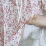  Bộ mặc nhà nữ xô muslin Áo Lá Homewear  A153, đồ bộ lửng nữ cho mẹ, đồ đôi mẹ bé 