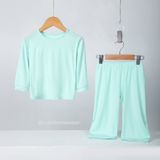  Bộ dài tay cho bé vải thun modal siêu mềm mát Áo Lá Homewear A048, pijama cho bé mặc ngủ vải sợi sồi 