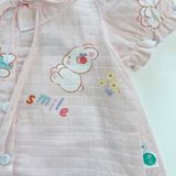  Đồ ngủ bé gái tay ngắn quần dài vải xô cotton Lá Homewear A261, pizama bé gái họa tiết unicorn dễ thương 