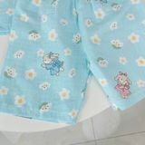  Bộ lửng bé gái Lá Homewear A293 xô cotton tay raglan họa tiết kỳ lân dễ thương thoáng mát 