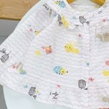  Pizama bé gái dài tay xô cotton Áo Lá Homewear A199, bộ đồ dài tay cho bé babydoll mặc ngủ bốn mùa 