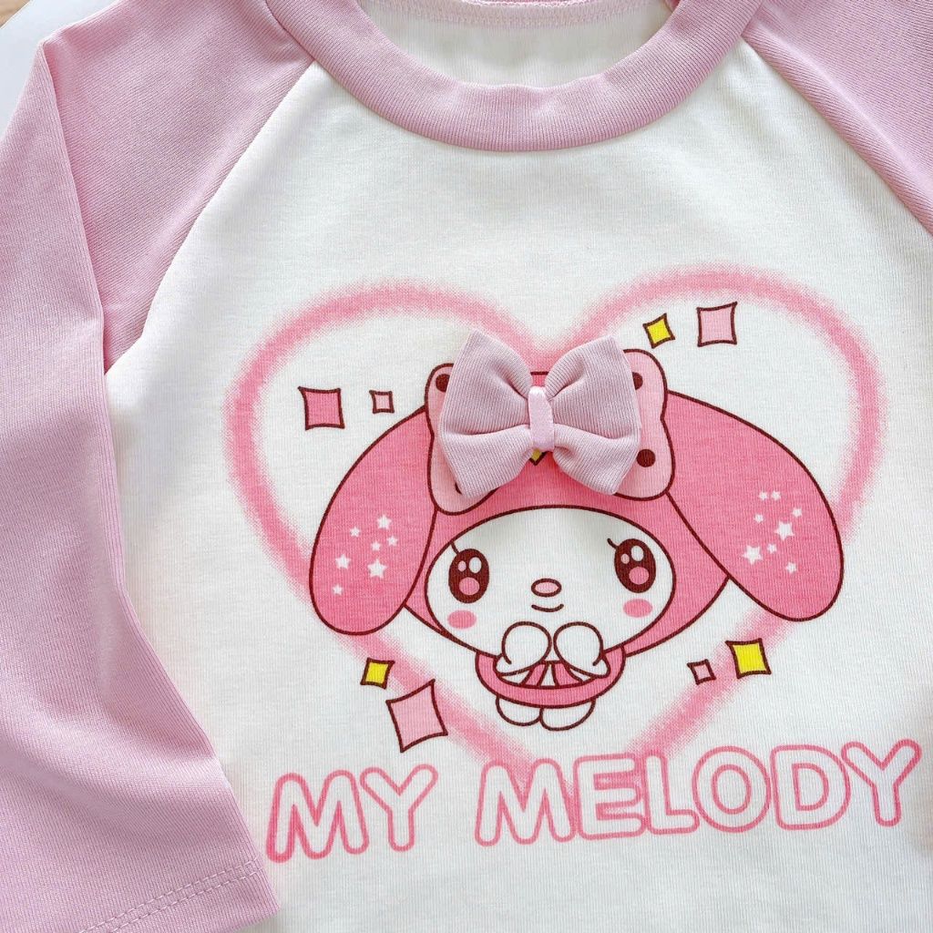  Bộ dài tay cho bé mặc ngủ vải Lyocell Áo Lá Homewear A228, pijama cho bé hình kuromi melody capybara mềm mát thấm hút 