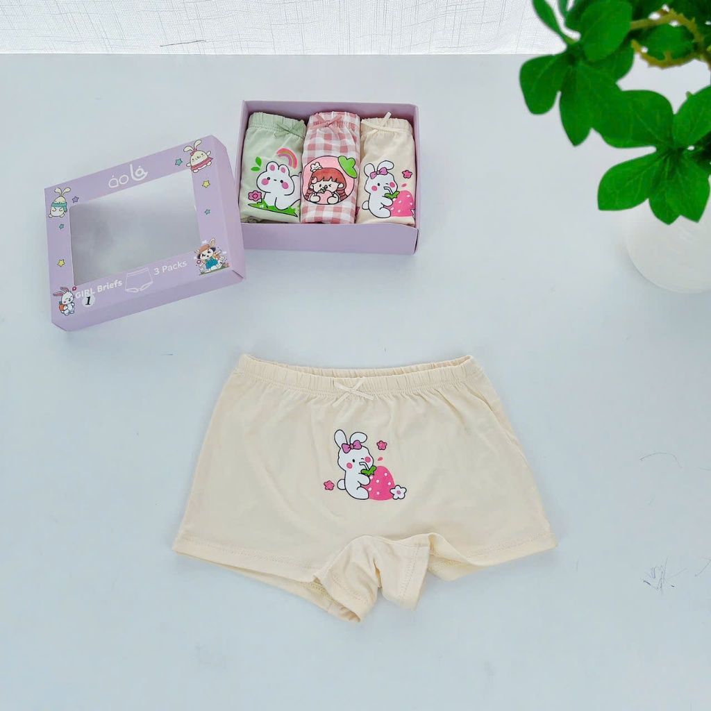  Quần lót bé gái vải sợi sồi Modal Áo Lá Homewear A200, quần chip đùi bé gái mặc váy kháng khuẩn mướt mát lạnh 