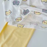  Đồ ngủ cho bé gái 95% sợi sồi Modal Ice Cool Lá Homewear A283, bộ dài tay cho bé mềm mướt mát lạnh babydoll họa tiết mèo 