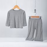  Bộ dài tay cho bé vải thun modal siêu mềm mát Áo Lá Homewear A048, pijama cho bé mặc ngủ vải sợi sồi 