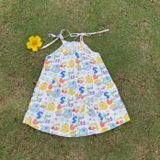  Váy hai dây bé gái mặc hè cotton mềm mát Áo Lá Homewear A141, váy hè cho bé gái babydoll maxi du lịch 