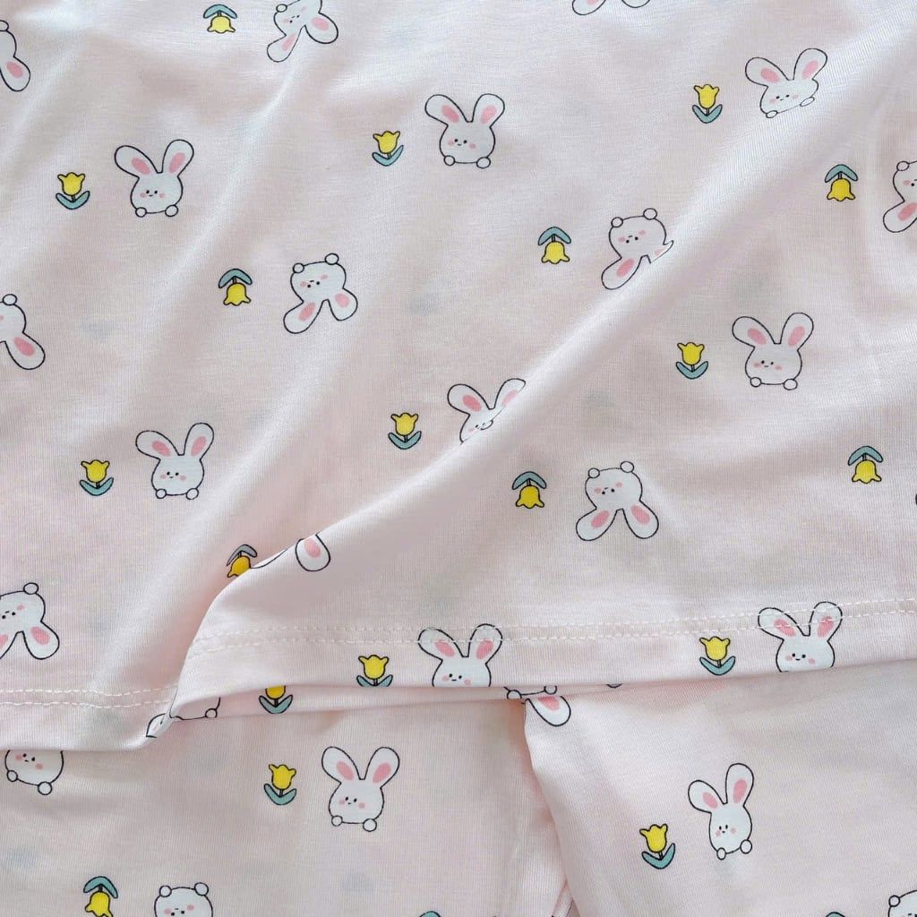  Bộ lửng bé gái Tencel Lycra mỏng mát lạnh Lá Homewear A260, đồ mặc hè cho bé họa tiết dễ thương kuromi melody 