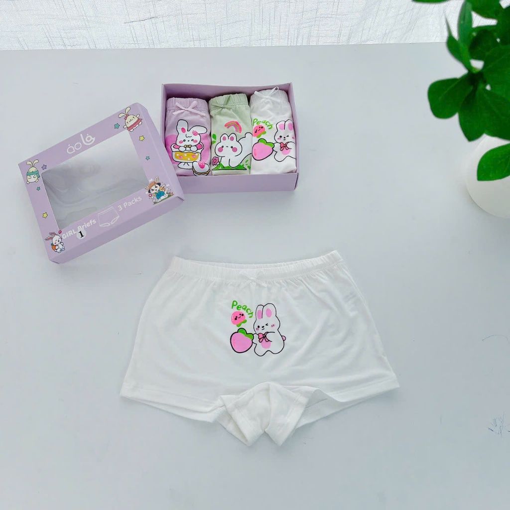  Quần lót bé gái vải sợi sồi Modal Áo Lá Homewear A200, quần chip đùi bé gái mặc váy kháng khuẩn mướt mát lạnh 