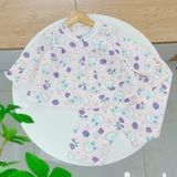  Bộ dài tay bé gái xô cotton Lá Homewear A263 mặc ngủ điều hòa babydoll , pizama cho bé gái thoáng mát dễ thương 