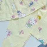  Pizama bé gái xô cotton Áo Lá Homewear A202, đồ dài tay bé gái babydoll mặc ngủ bốn mùa 