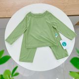  Bộ dài tay cho bé 95% sợi sồi Modal Áo Lá Homewear A221, pizama bé trai gái bốn mùa mát lạnh mềm mướt 
