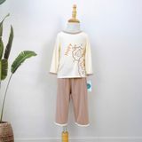  Đồ dài tay cho bé thun modal sợi sồi Áo Lá Homewear A178, pizama cho bé mặc ngủ sợi tự nhiên mềm mướt mát lạnh 