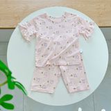  Bộ lửng bé gái Tencel Lycra mỏng mát lạnh Lá Homewear A260, đồ mặc hè cho bé họa tiết dễ thương kuromi melody 