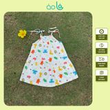  Váy hai dây bé gái mặc hè cotton mềm mát Áo Lá Homewear A141, váy hè cho bé gái babydoll maxi du lịch 