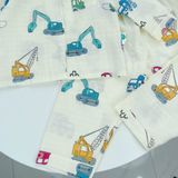  Pijama bé trai bé gái dài tay vải xô cotton Áo Lá Homewear A146, đồ ngủ trẻ em size đại nằm điều hòa bốn mùa 