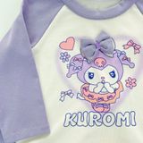  Bộ dài tay cho bé mặc ngủ vải Lyocell Áo Lá Homewear A228, pijama cho bé hình kuromi melody capybara mềm mát thấm hút 