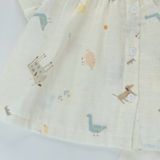  Pijama cho bé gái tay ngắn quần dài vải xô cotton Áo Lá Homewear A103, đồ bộ xô bé gái babydoll họa tiết dễ thương 