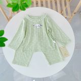  Đồ dài tay bé gái 95% sợi sồi Modal Ice Cool Lá Homewear A281, đồ ngủ cho bé mềm mướt mát lạnh viền ren chấm bi 