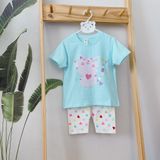  Bộ lửng bé gái thun cotton áo rộng quần legging cá tính, đồ bộ bé gái dễ thương NNB007 