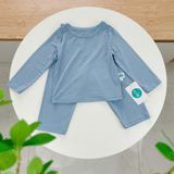  Bộ dài tay cho bé 95% sợi sồi Modal Áo Lá Homewear A221, pizama bé trai gái bốn mùa mát lạnh mềm mướt 