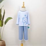  Đồ dài tay cho bé thun modal sợi sồi Áo Lá Homewear A178, pizama cho bé mặc ngủ sợi tự nhiên mềm mướt mát lạnh 