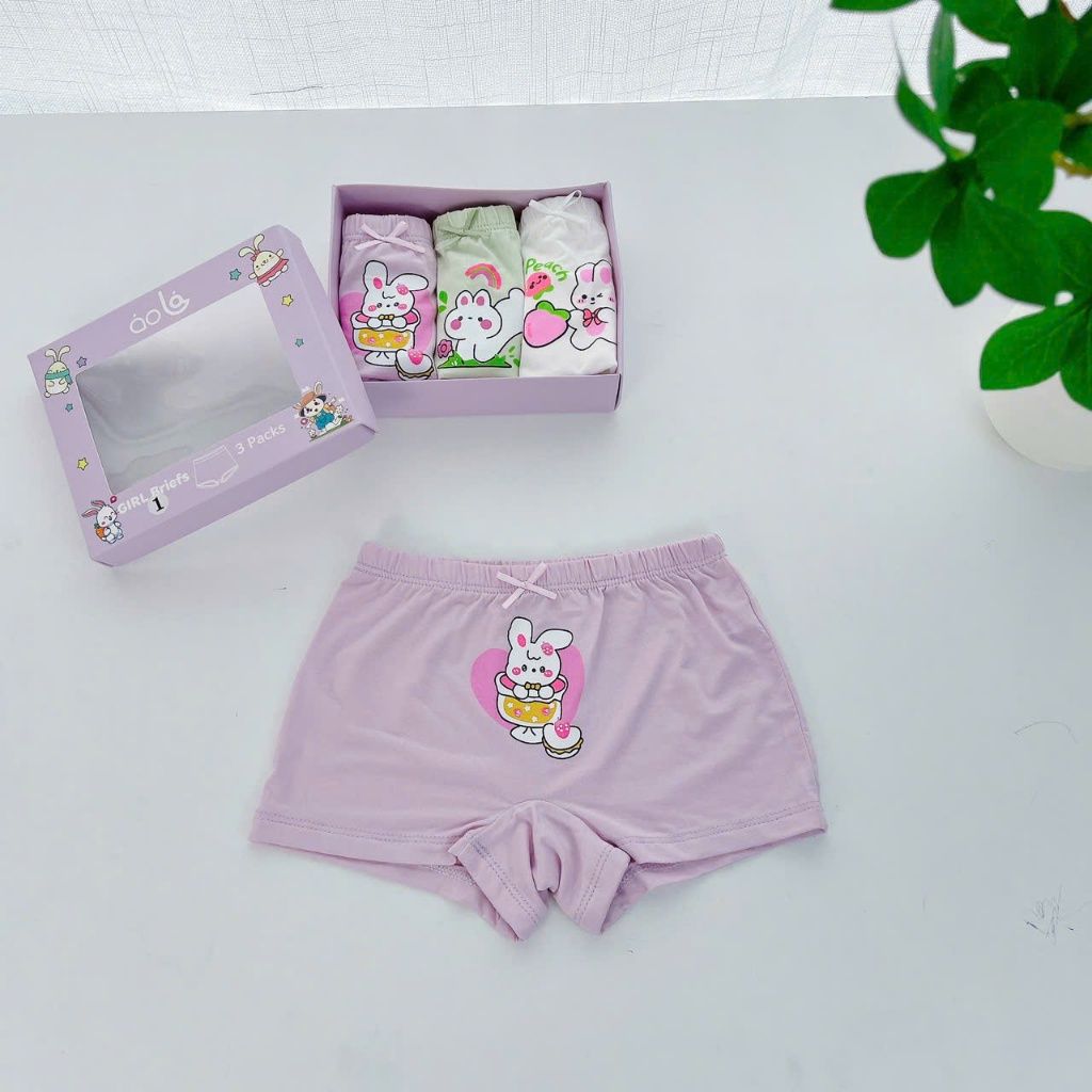  Quần lót bé gái vải sợi sồi Modal Áo Lá Homewear A200, quần chip đùi bé gái mặc váy kháng khuẩn mướt mát lạnh 