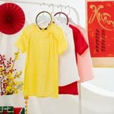  Áo dài Tết bé gái lụa tơ mát sang trọng, áo dài truyền thống cho bé AD01 Áo Lá Homewear 