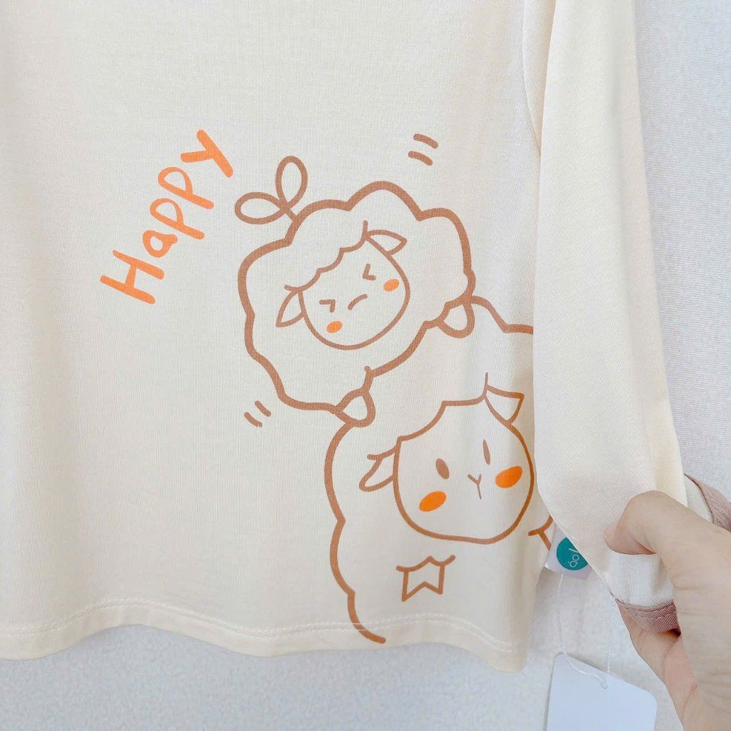  Đồ dài tay cho bé thun modal sợi sồi Áo Lá Homewear A178, pizama cho bé mặc ngủ sợi tự nhiên mềm mướt mát lạnh 
